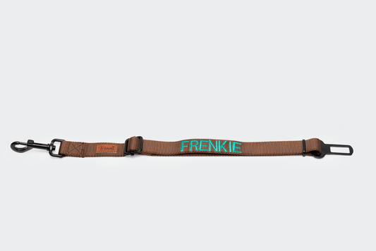 Nylon autogordel bruin