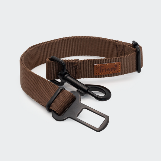 Nylon autogordel bruin