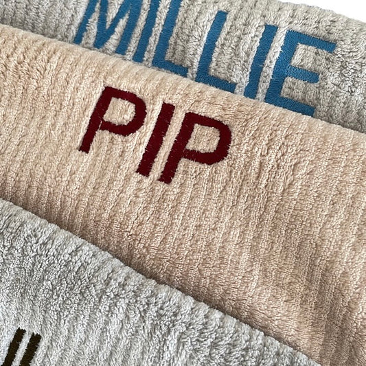 Trimmi Grijs / Nee / Blokletters Trimmi Ribbel microvezel handdoek