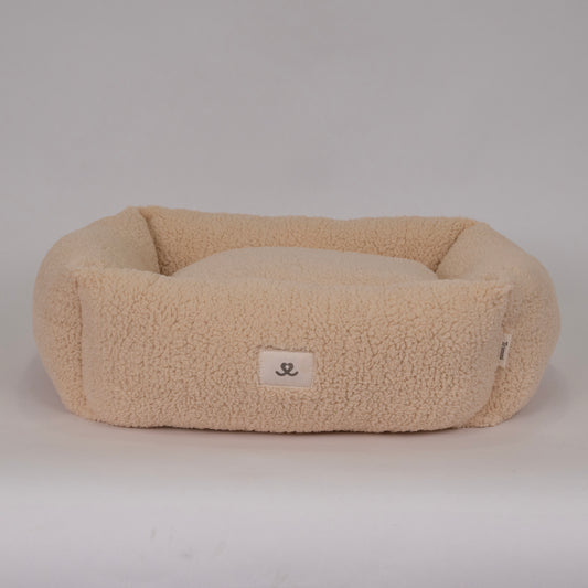 Hondenmand teddy beige