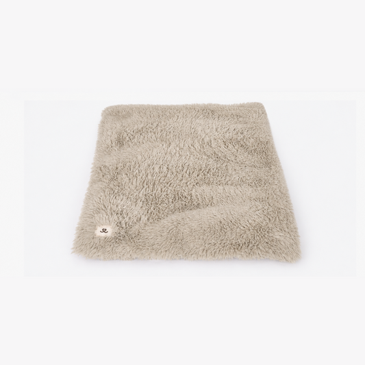 Faux fur slaapzak zand