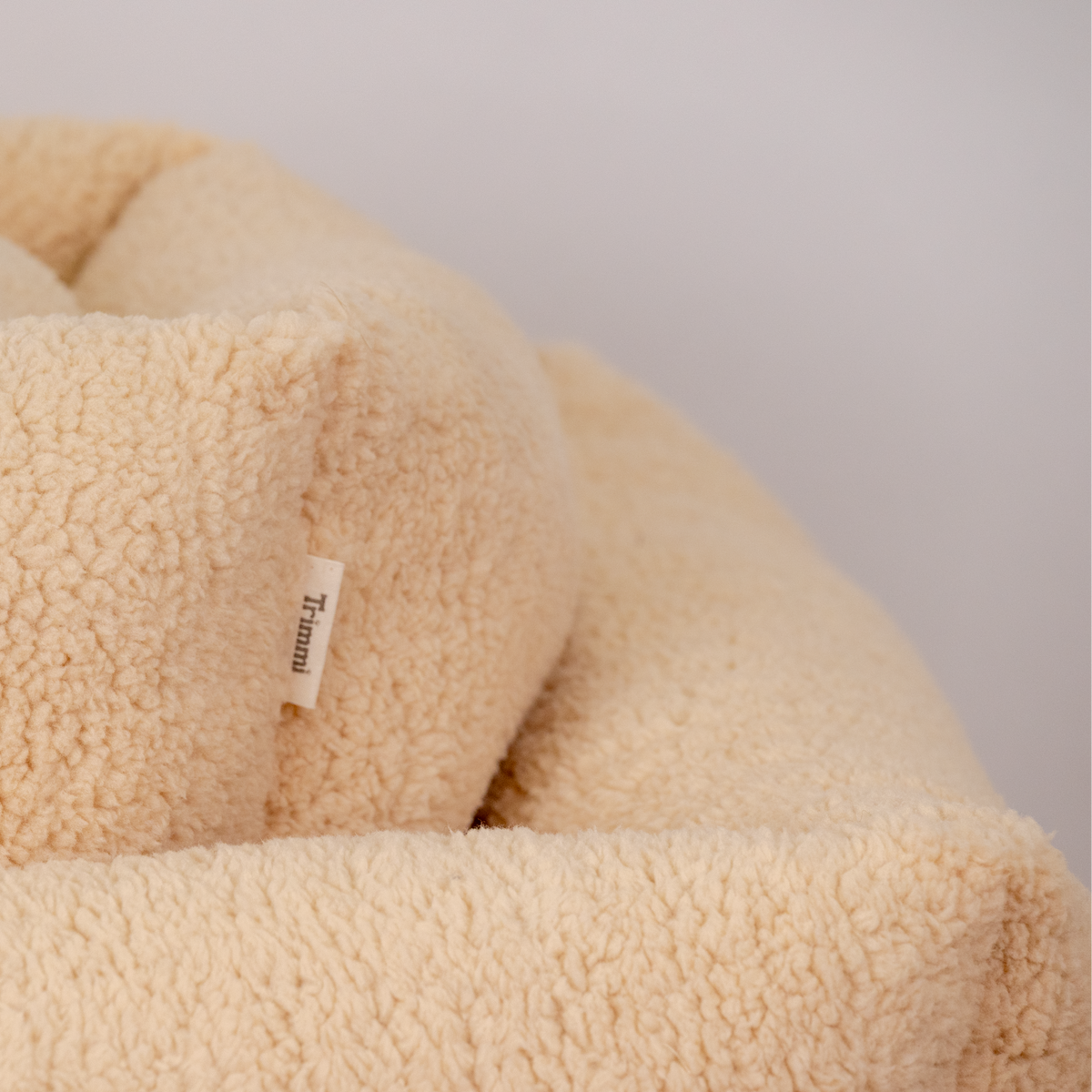 Hondenmand teddy beige