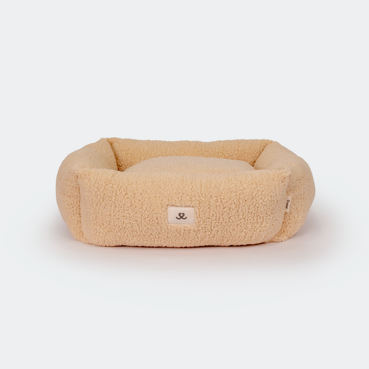 Hondenmand teddy beige