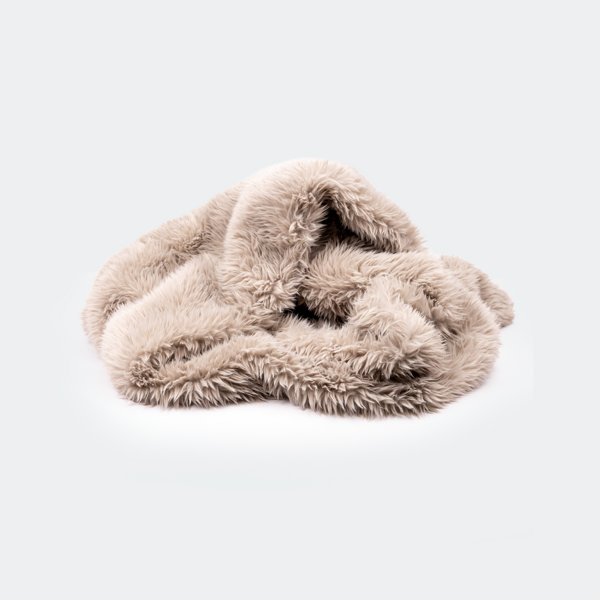 Faux fur slaapzak zand
