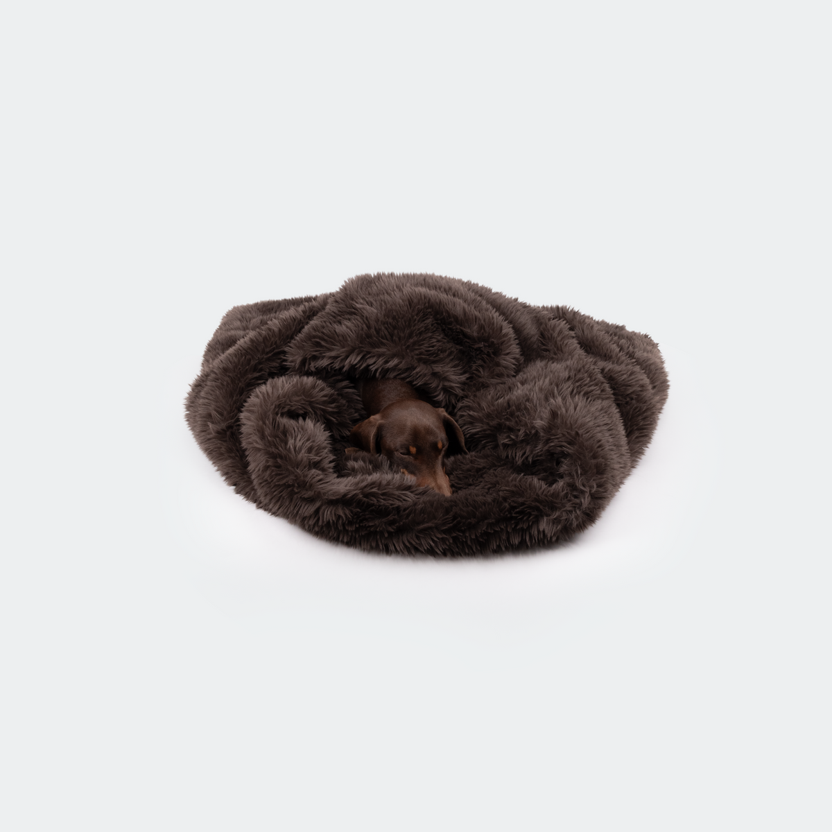 Faux fur slaapzak espresso