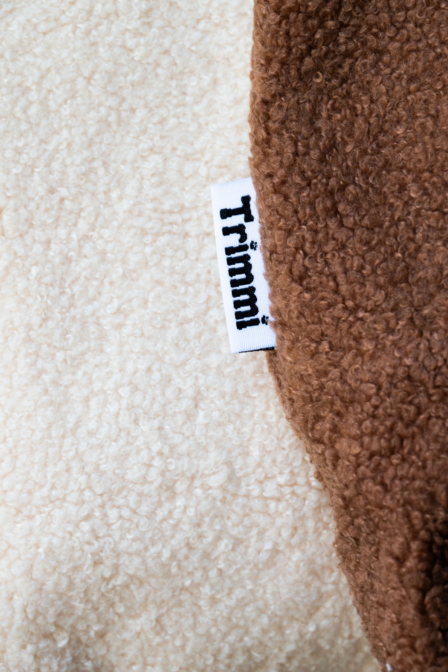 Trimmi Ecru / Nee / Blokletters Trimmi Teddy tas