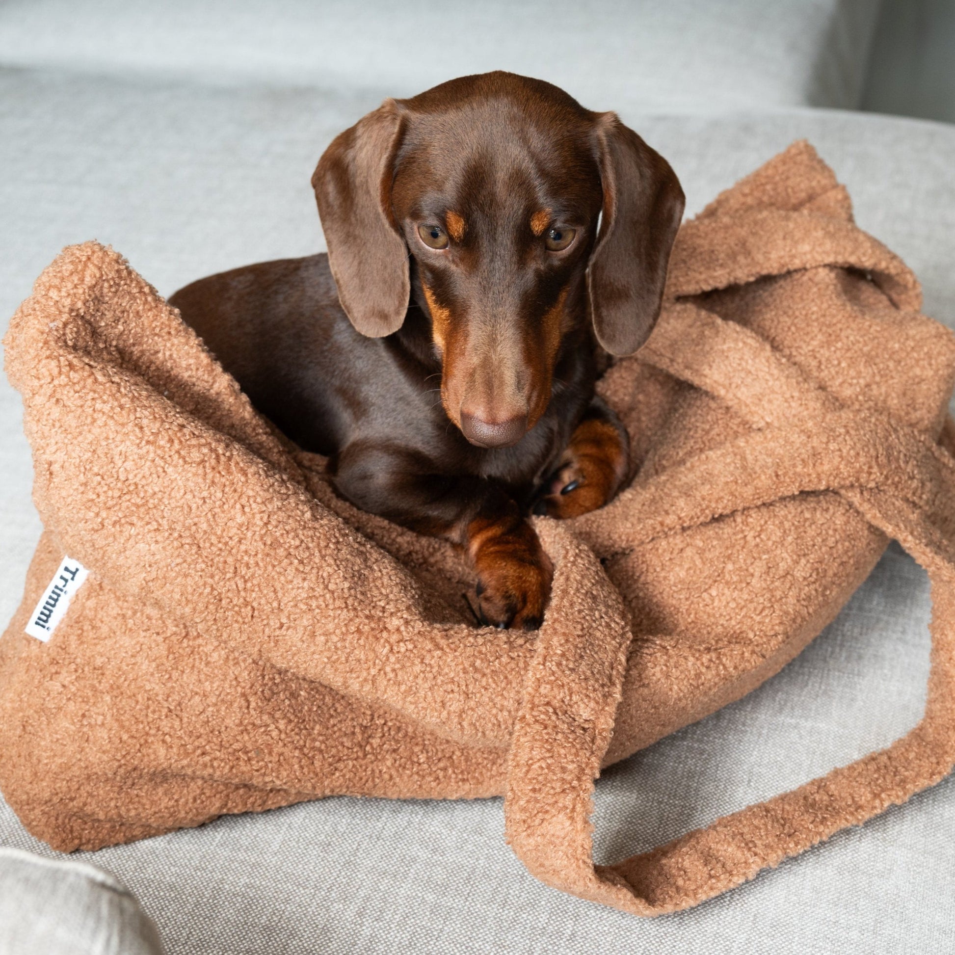 Trimmi Bruin / Nee / Blokletters Trimmi Teddy tas