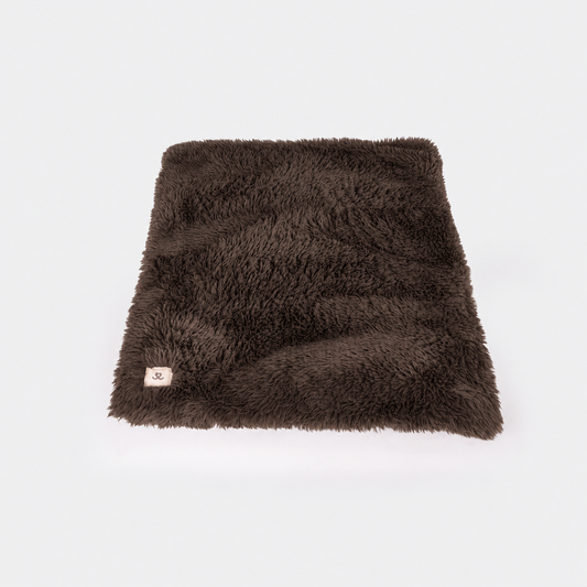 Faux fur slaapzak espresso