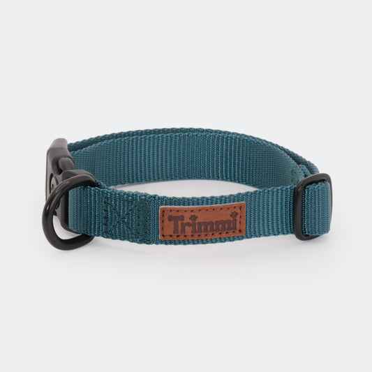Nylon halsband petrol