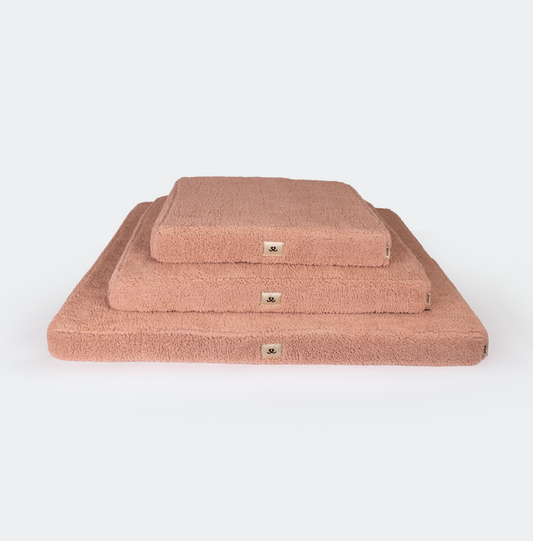 Orthopedic dog bed teddy rosé