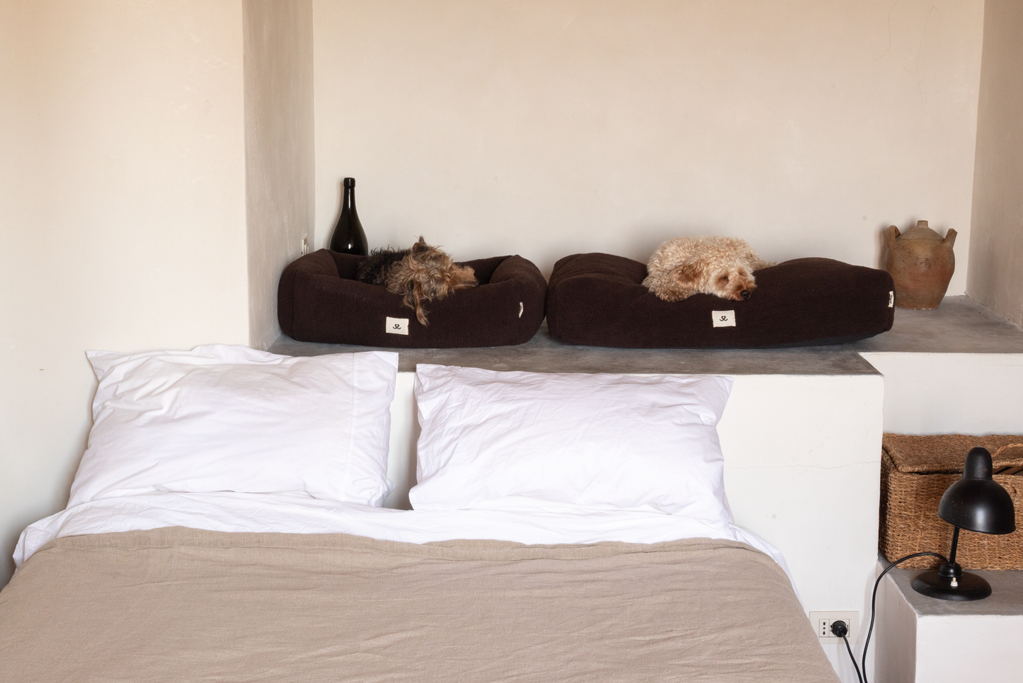 Teddy dog ​​bed chocolate
