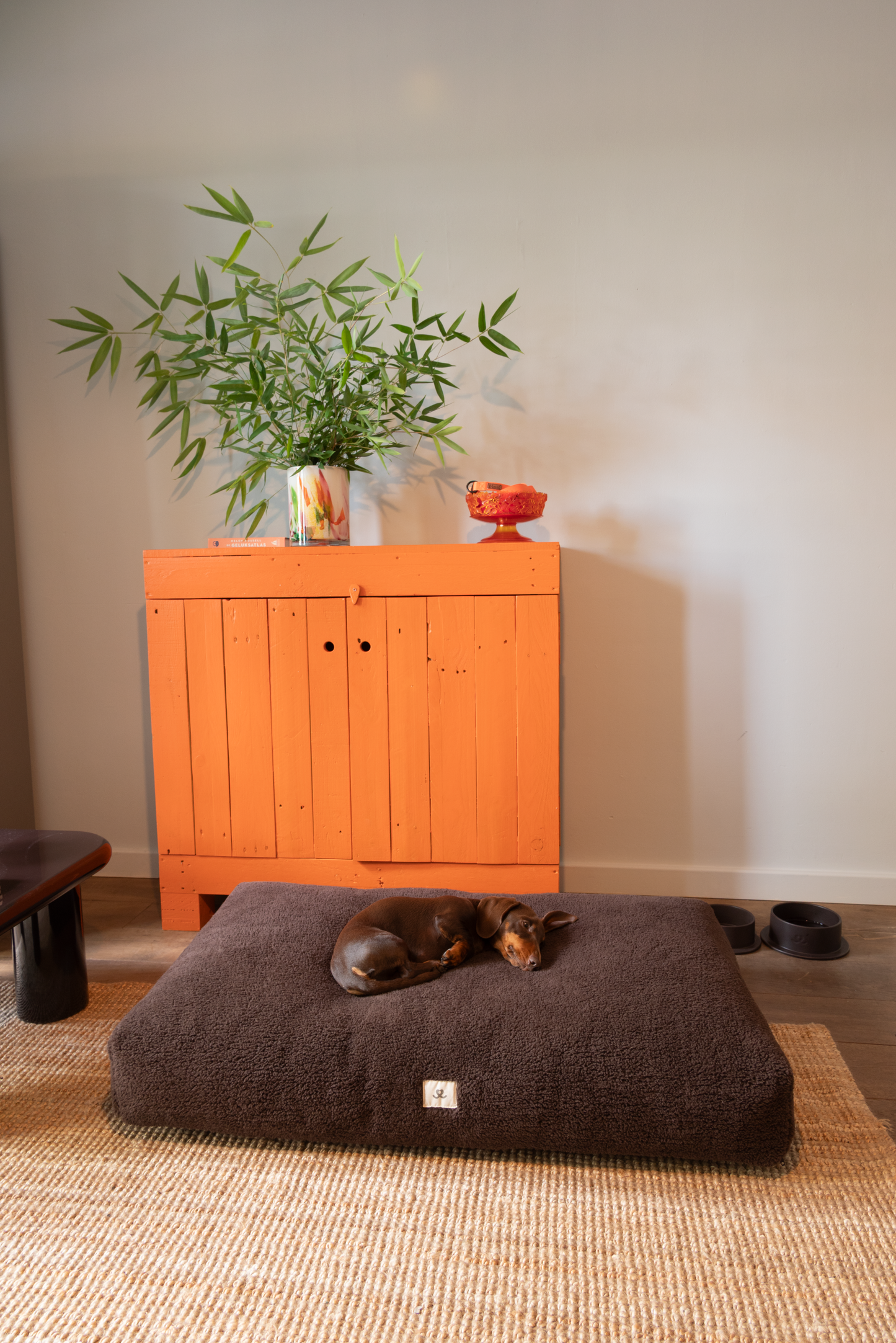 Teddy dog ​​bed chocolate