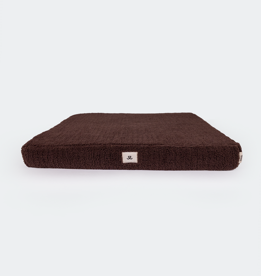 Orthopedic dog bed teddy chocolate